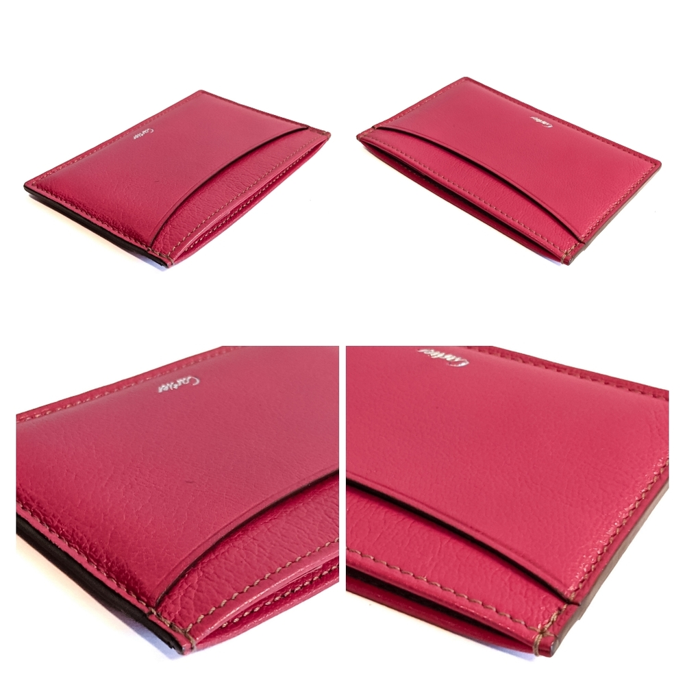 CARTIER Vintage Leather Card Holder - Red - Picture 6 of 10